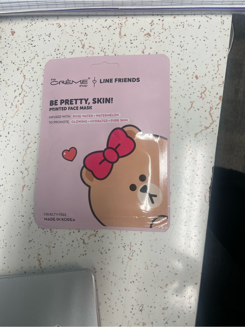 FRIENDS Pink and Yellow Cartoon Face Sheet Masks